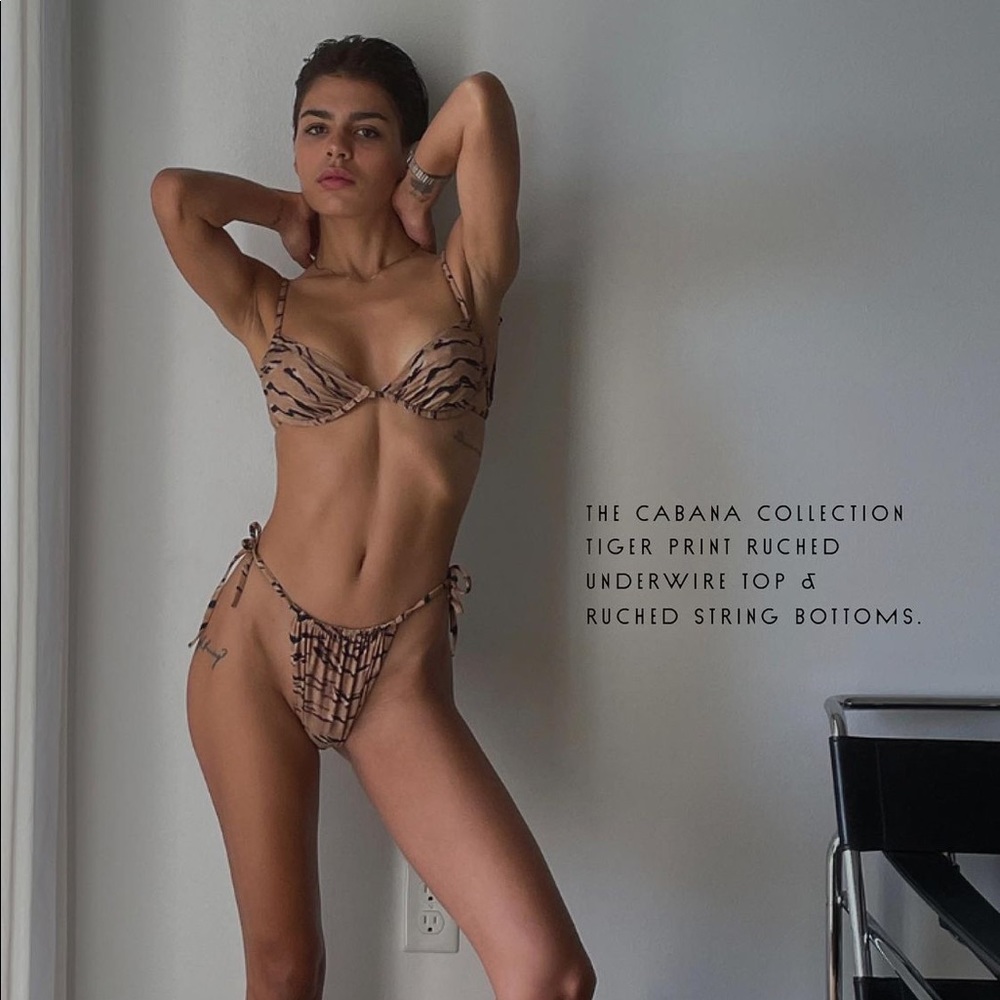 NWOT WeWoreWhat Tiger Print Bikini Set